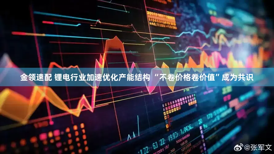 金领速配 锂电行业加速优化产能结构 “不卷价格卷价值”成为共识